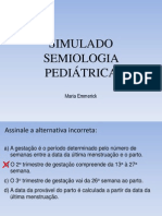 Simulado Semiologia Pediátrica