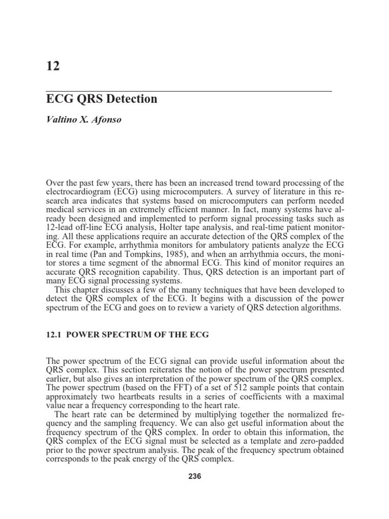 BMSD Text KLT Ecg Qrs Detection | PDF