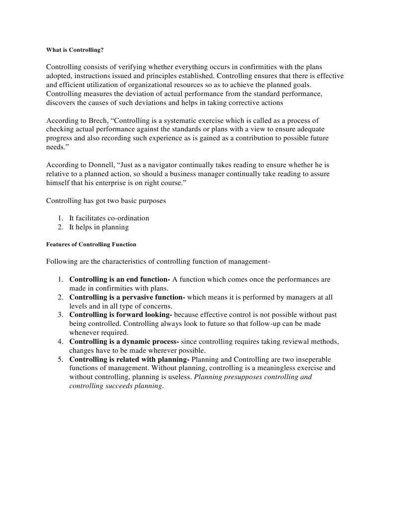 Controlling | PDF