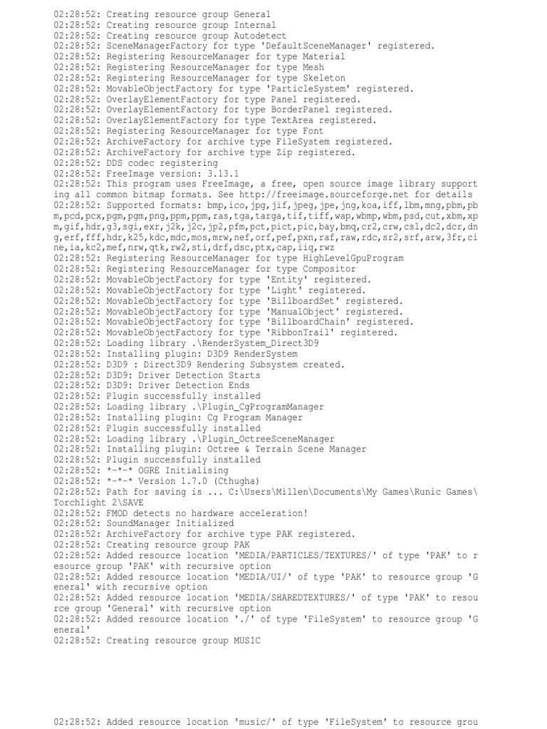 OGRE Initialization Log Details | PDF | Shader | Texture Mapping
