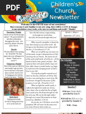 Newsletter 9-23-12