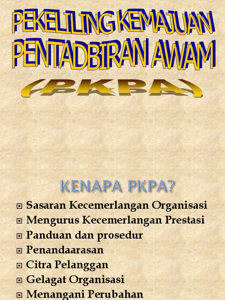 Pekeliling Kemajuan Pentadbiran Awam Pkpa Versi Ii Pdf