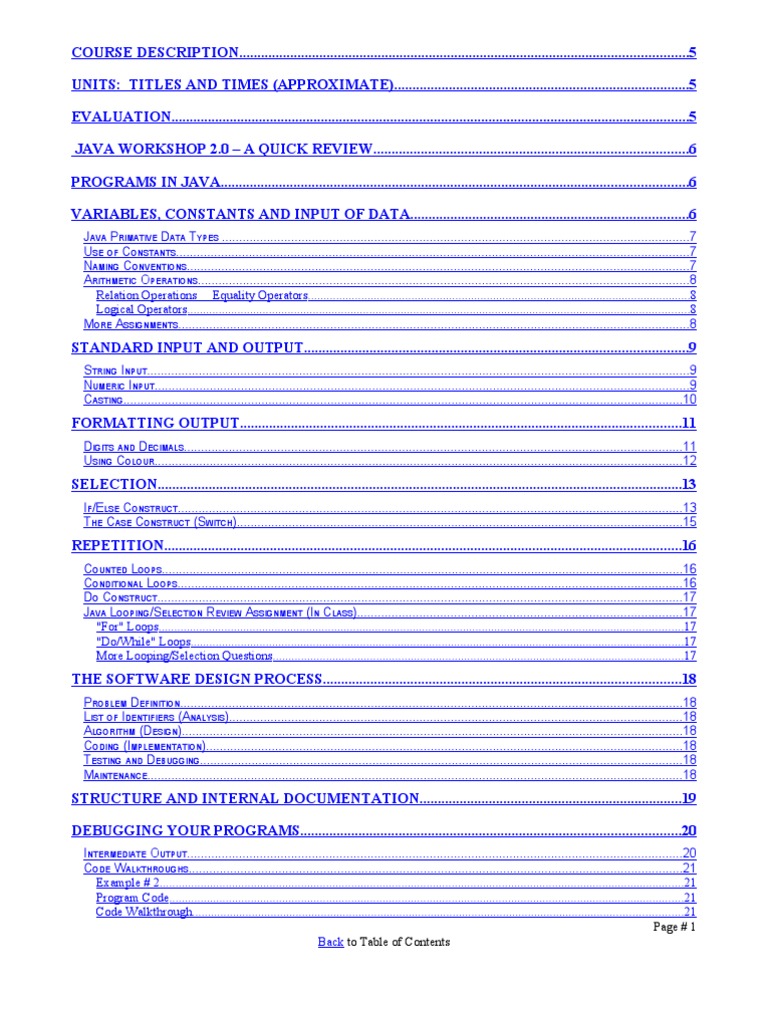 Class Notes 12 Jan 2005 | PDF | Method (Computer Programming) | Data Type