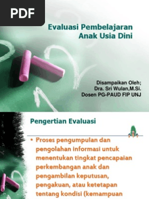 Teori Evaluasi Pembelajaran