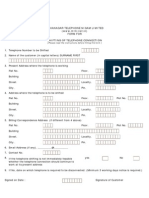 Shift MTNL Telephone Connection Form