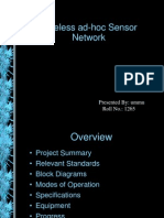 Wireless Ad-Hoc Sensor Network: Presented By: Ummu Roll No.: 1265