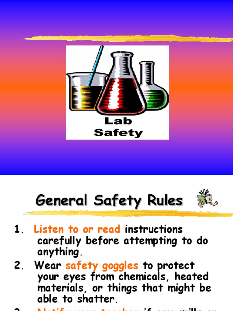 General Laboratory Safety Rules and Procedures PDF