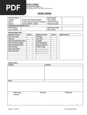Work Order