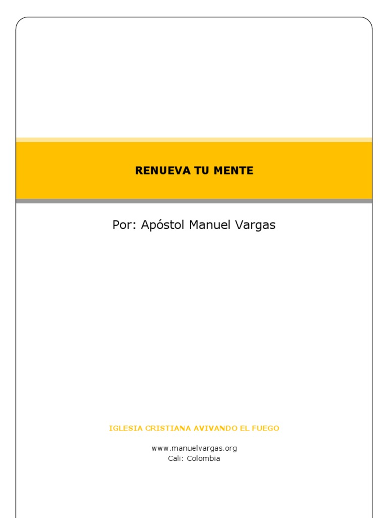 Renueva tu mente en Cristo | PDF | Cristo (título) | Mente