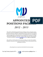 MVM 2012 Appointed Positions Package