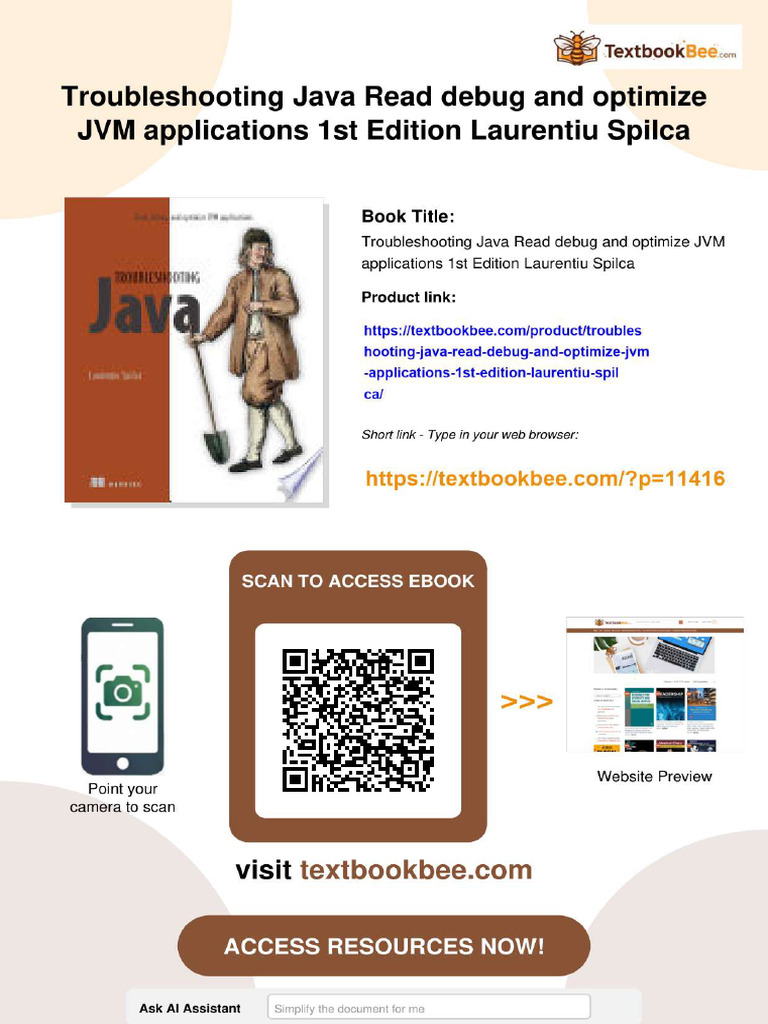 Troubleshooting Java Read debug and optimize JVM applications 1st ...
