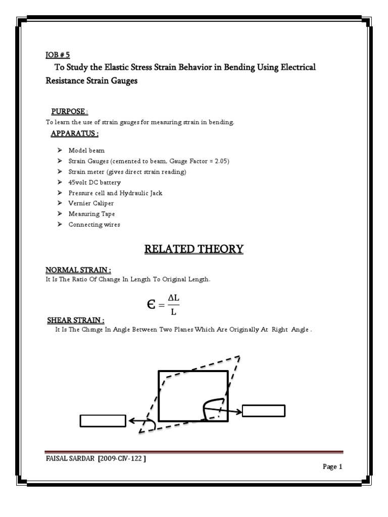 Measuring Bending Strain with Gauges | PDF | Electrical Resistivity And ...