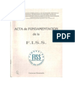Acta de Fundamentación de la FISS. David Ferriz Olivares. 1988. Caracas