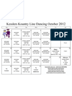 Octobert 2012 Dance Calendar