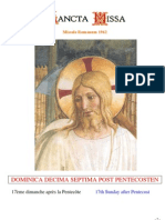 Livret Messe Du 17e Dimanche Après La Pentecôte / Booklet Mass of The 17th Sunday After Pentecost