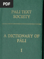 A Dictionary of Pali I, Cone, 2001 | PDF | Pali | Sanskrit