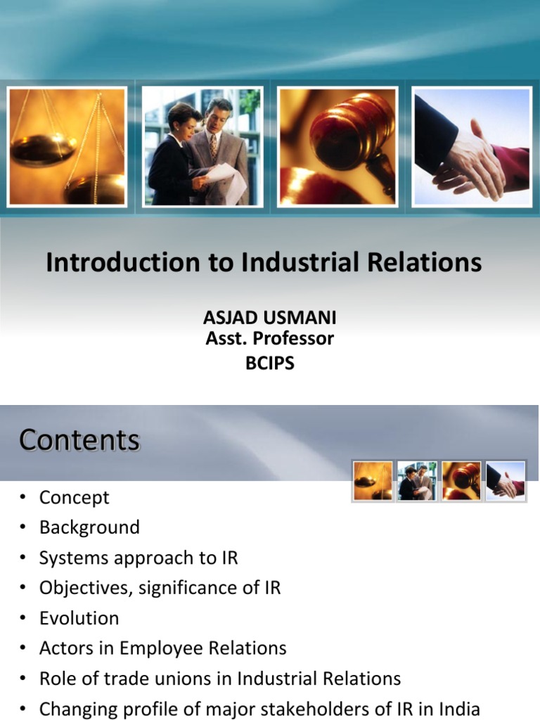 Evolution Of Industrial Relations In India Pdf Industrial Relations