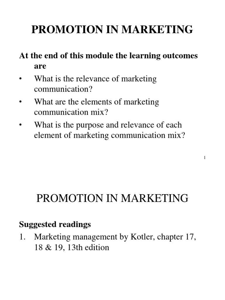 Promotions in Marketing | PDF | Promotion (Marketing) | Marketing ...