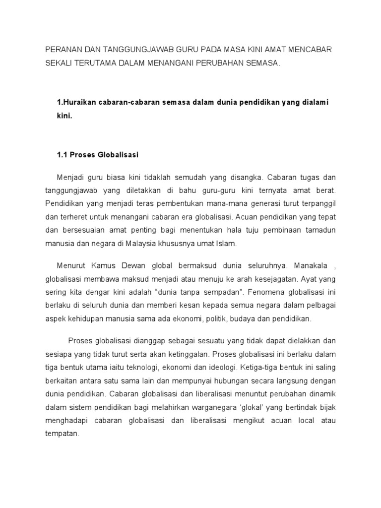 Edu3109 Guru Dan Cabaran Semasa
