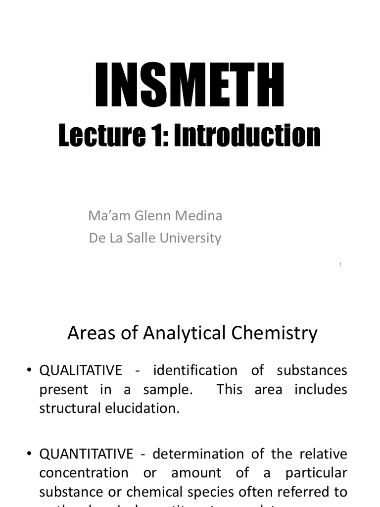 Instrumental methods of analysis part1 Instrumental Chemistry