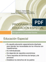 Divulgacion Programa de Educación Especial