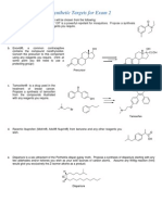 CHEM 212 Synthetic Targets Exam 2 Summer