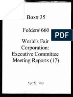 World's Fair Corporation - Executive Committee Meeting Reports - 04-22-1963