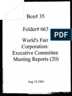 World's Fair Corporation - Executive Committee Meeting Reports - 08-15-1963
