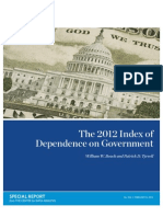 The 2012 Index of Dependence On Government