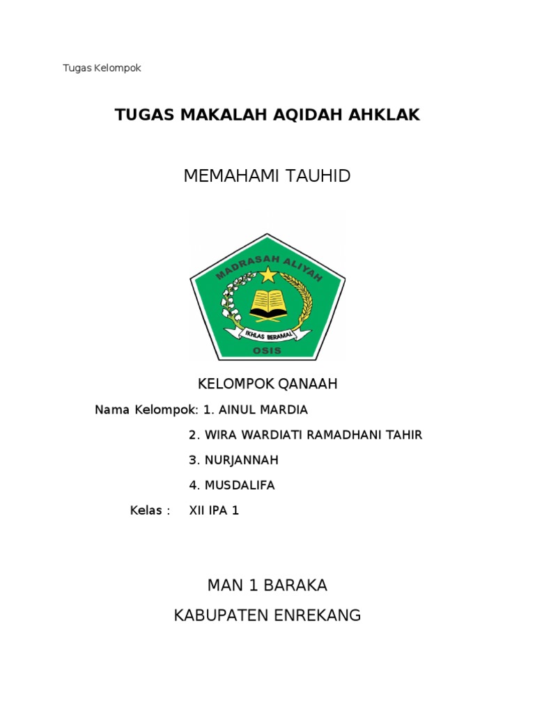 MAKALAH AQIDAH