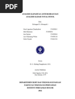 Laporan Praktikum Analisis Kapasitas Antioksidan Dan Analisis Kadar Total Fenol