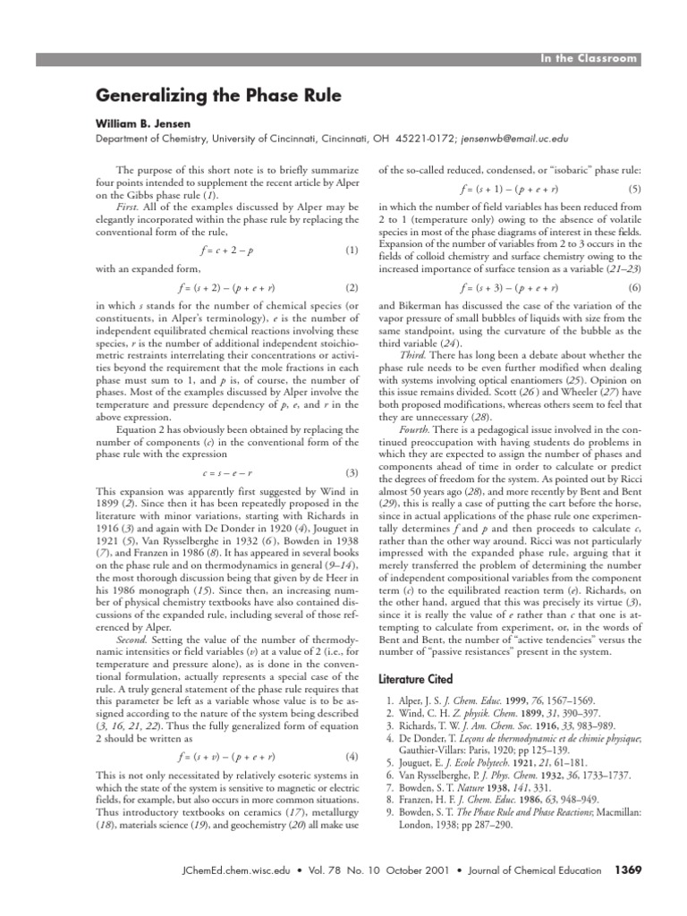 Phase Rule | PDF