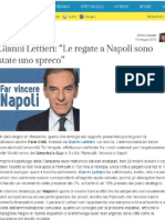 Gianni Lettieri contro le regate a Napoli