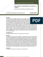 Pluriculturalidad, multiculturalidad e interculturalidad, conocimientos necesarios para la labor docente