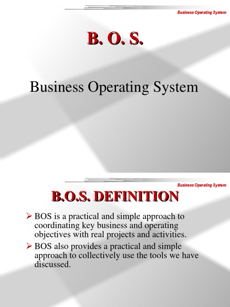 BOS Chart | Operating System