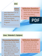 Bro. Armin Luistro: Processing Questions Reflection Questions