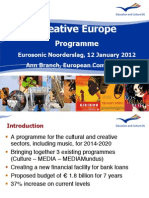 Presentation Creative Europe - Eurosonic - 12 01 2012 Public
