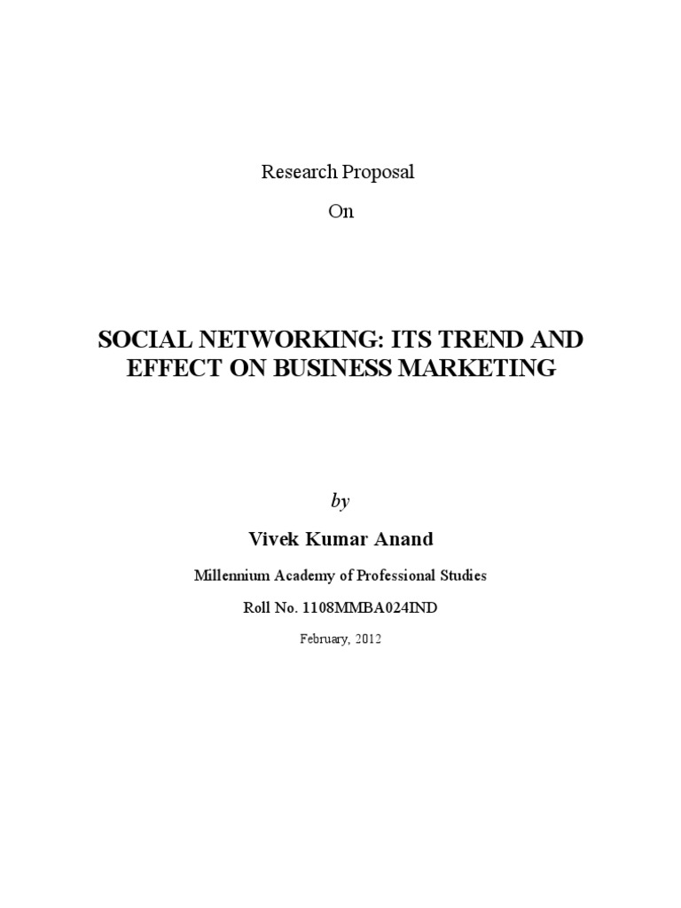 Research Proposal Distr | PDF | Social Networking Service | Social Network