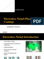 Electroless Nickel-Phosphorous Coatings: Gowtham Sriram J
