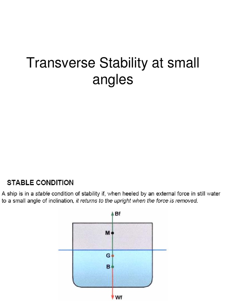 Transverse Stability at Small Angles | PDF