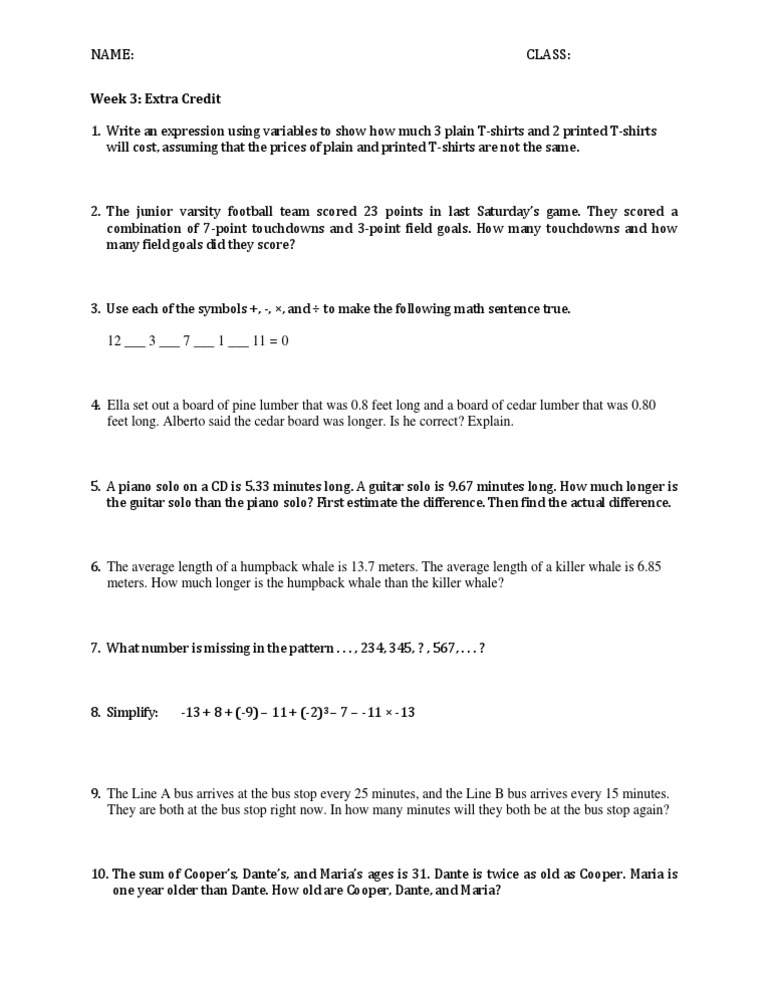 Week 3 - Extra Credit | PDF | Language Arts & Discipline