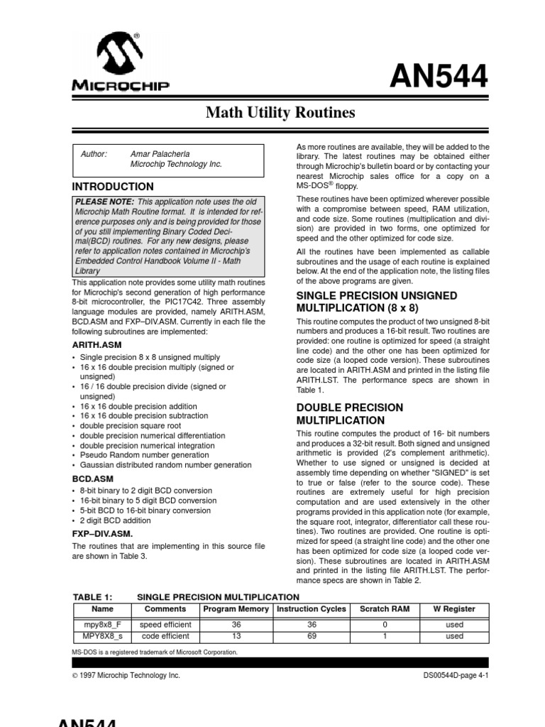 An - Math Utility Routines | PDF | Subroutine | Binary Coded Decimal