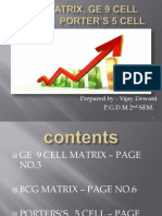BCG Matrix, GE 9 Cell Matrix, Porter's 5 Cell (Corporate Portfolio Analysis)
