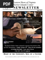 Download Barrier Islands Center - Fall 2012 Newsletter by Barrier Islands Center SN106803718 doc pdf
