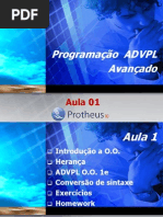 Treinamento - ADVPL Avançado - Aula 01