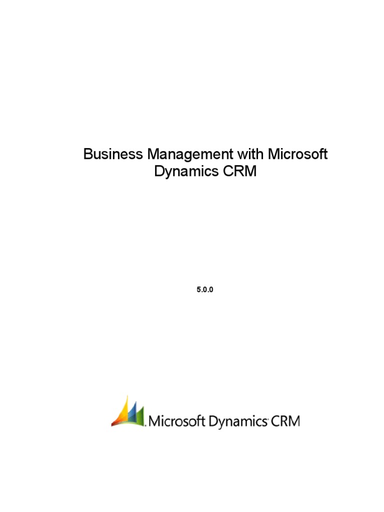 Business Management With CRM 2011 | PDF | Customer Relationship ...