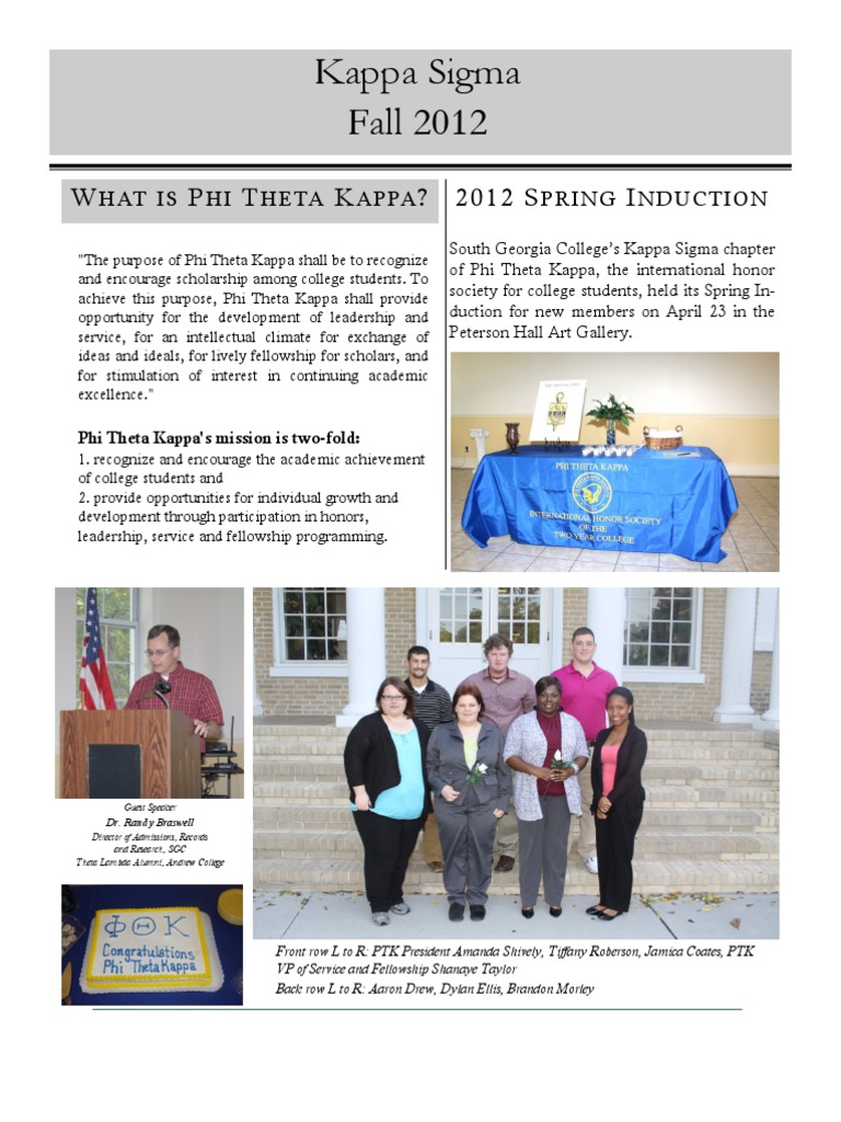 Kappa Sigma Spring Induction 2012 | PDF | Sex Segregation | Clubs And ...