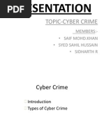 Download Presentation on Cyber Crime by Saif Khan SN106812930 doc pdf