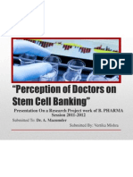 Perception of Doctors On Stem Cell Banking