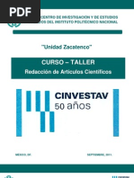 Curso - Taller de Redaccion de Articulos Cientificos
